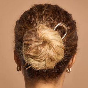 Gold Tone Hair Pin French Twist Minimalist Bun Hair Stick Accessory Set Unisex